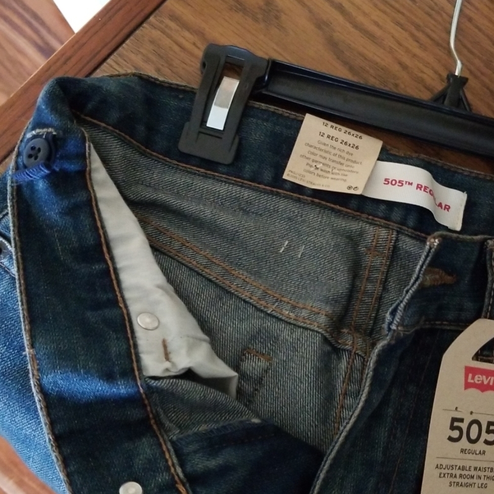 NWT Boys Levi's 505 regular jeans size 12 - Picture 6 of 6